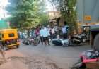 डंपरची विजेच्या खांबाला धडक