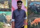 निर्जीव दगडांवर साकारली प्राण्यांची जिवंत चित्रे