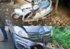 माडखोल येथे इर्टिगा आणि दुचाकीमध्ये अपघात