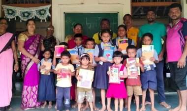 साद फाऊंडेशन सिंधुदुर्गच्या वतीने विद्यार्थ्यांना शैक्षणिक साहित्याचे वाटप.