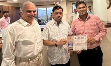 मसुरे डांगमोडे गावचा सुपुत्र आदित्य ठाकूर यांना बेस्ट पेपर अवॉर्ड.