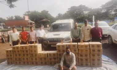 बेकायदा गोवा बनावटीची दारू वाहतूक केल्याप्रकरणी राज्य उत्पादन शुल्क विभागाची कारवाई ; एक जण ताब्यात.  एकूण १३ लाख ८८ हजाराचा मुद्देमाल जप्त.