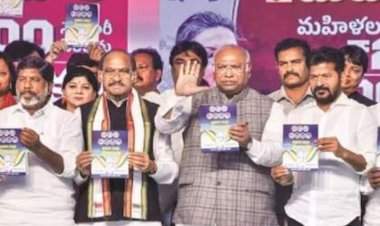 तेलंगणा निवडणुकीच्या पार्श्वभूमीवर काँग्रेस चा 'अभय हस्तम' जाहीरनामा प्रसिद्ध.