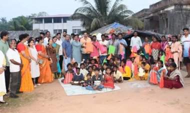 वेंगुर्ला भाजपाच्या वतीने कातकरी समाजा सोबत  'पालावरची दिवाळी' साजरी.