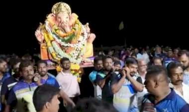 उभादांडा येथील प्रसिद्ध गणपतीचे विसर्जन.