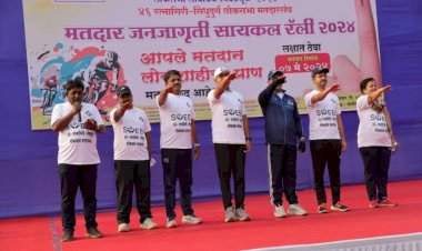 'मी मतदान करणार, तुम्हीही करा'; रत्नागिरीत मतदान जनजागृतीसाठी सायकल रॅली.