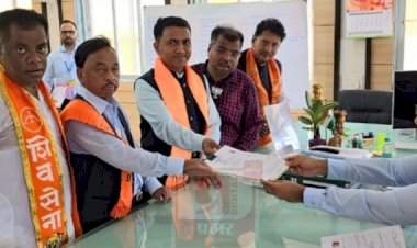 केंद्रीय मंत्री नारायण राणे यांनी भरला उमदेवारी अर्ज.