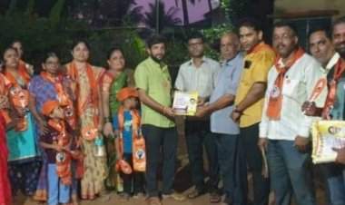 कणकवली शहरात बिजलीनगर, नाथ पै नगर येथे खासदार विनायक राऊत यांचा प्रचाराचा शुभारंभ.