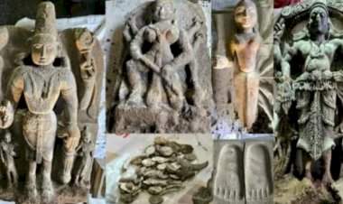 पंढरपूरातील विठ्ठल मंदिरातील तळघरात सापडल्या मुर्ती.