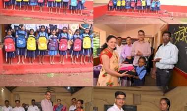 पडेल व पुरळ येथे दीक्षित फाउंडेशनच्या वतीने शैक्षणिक साहित्याचे वाटप.