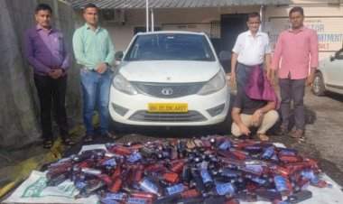 गोवा बनावटीच्या अवैध दारू वाहतुकीवर राज्य उत्पादन शुल्क विभागाची मोठी कारवाई.   तब्बल ७ लाख ७० हजार रूपयांचा मुद्देमाल जप्त; एक जण ताब्यात.