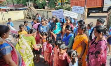 परुळे नं ३ शाळेत नवागत विद्यार्थ्यांचा प्रवेशोत्सव कार्यक्रम उत्साहात संपन्न.