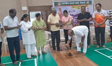 वेंगुर्ला भाजपाच्या वतीने योग दिनानिमित्त आयोजित योगाभ्यास शिबिराला उत्स्फूर्त प्रतिसाद.