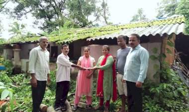 मणेरी बडमेवाडीतील संतोष पवार यांना आमदार दीपक केसरकर यांच्या माध्यमातून मदतीचा हात.