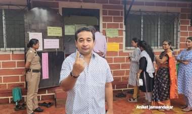 महायुतीसाठी कोकण पदवीधरची निवडणूक एकतर्फी : आ. नितेश राणे.  आमदार नितेश राणे यांनी रांगेत उभे राहत बजावला मतदानाचा हक्क.