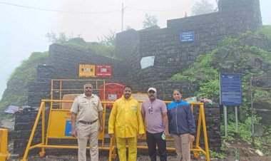 अतिवष्टीमुळे किल्ले रायगडाचे दरवाजे पर्यटकांसाठी बंद.