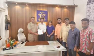 सामाजिक तेढ निर्माण करणाऱ्यांवर कारवाई करा.  राष्ट्रीय काँग्रेसच्या वतीने पोलीस निरीक्षकांना निवेदन सादर.