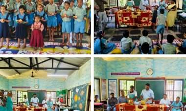 पालकमंत्री रविंद्र चव्हाण यांच्या वाढदिवसानिमित्त भोगवे ग्रामपंचायत कार्यक्षेत्रातील प्राथमिक शाळा व अंगणवाडीतील विद्यार्थ्यांना फळे व खाऊ वाटप.