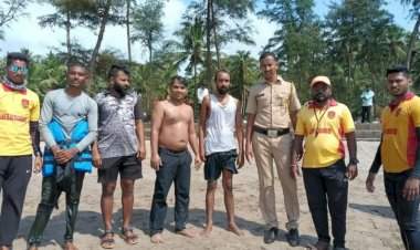 गणपतीपुळे येथील समुद्रात बुडणाऱ्या दोन पर्यटकांना वाचवण्यात यश