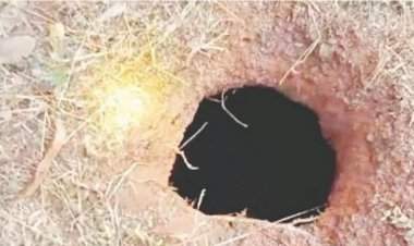 देवगड  येथे सापडले 15 फूट खोल रहस्यमय 'विवर'