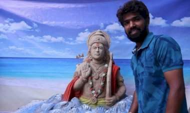 वेंगुर्ला येथील आरवली सोन्सुरे येथे साकारले प्रभू श्रीरामाचे वाळूशिल्प