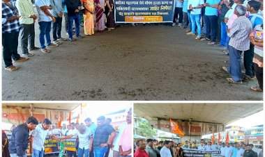 कणकवलीत शिवसेना उबाठा पक्षाकडून पाकिस्तानचा झेंडा जाळून काश्मीर हल्ल्याचा  निषेध