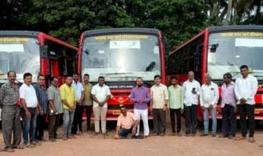 वेंगुर्ले एस.टी. आगारात ५ नव्या एस.टी. गाड्यांचे लोकार्पण