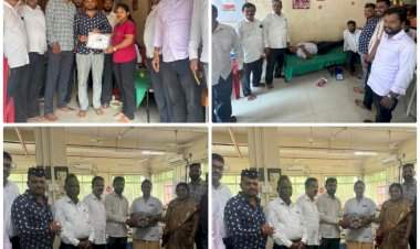 उद्धव ठाकरे यांच्या वाढदिवसानिमित्त कुडाळ ठाकरे  शिवसेनेच्यावतीने रक्तदान शिबिर संपन्न......जिल्हा महिला बाल रुग्णालय येथे रुग्णांना केले फळांचे वाटप