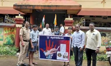 शिरोडा येथे नशा मुक्ती अभियान अंतर्गत जनजागृती रॅलीचे आयोजन