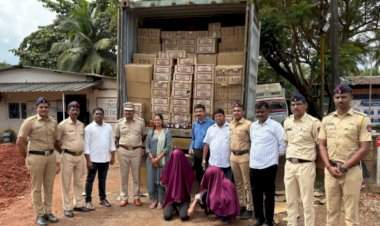 गोवा-मुंबई महामार्गावर  दारू तस्करी पकडली!......राज्य उत्पादन शुल्क विभागाची कोट्यवधींची कारवाई