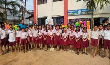 कळसुलकर प्राथमिक शाळेमध्ये विद्यार्थी निर्मित आकाश कंदील, उटणे, पणत्या यांचे भव्य प्रदर्शन