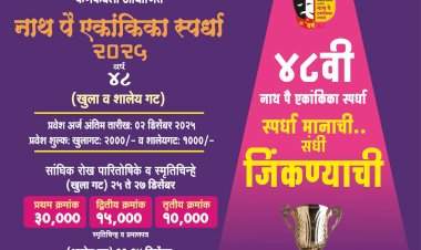 नाथ पै एकांकिका स्पर्धेचे ४८ वे वर्ष जाहीर!......वसंतराव आचरेकर सांस्कृतिक प्रतिष्ठान, कणकवली आयोजित कोकणातील मानाची आणि परंपरावंत एकांकिका स्पर्धा