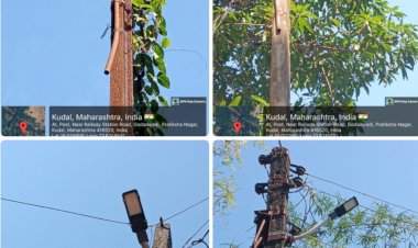 कुडाळ नगरसेवक अभिषेक गावडे यांचा आदर्श उपक्रम.....स्वखर्चातून कुडाळ शहरात स्ट्रीट लाईट्सची उभारणी