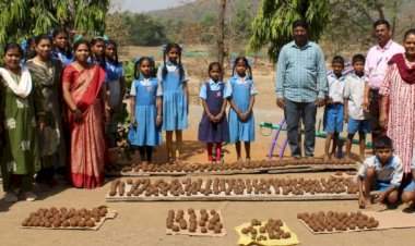 कोकण संस्थेचा अनोखा उपक्रम; विद्यार्थ्यांनी उभारली 'इको गुढी'