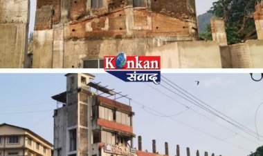 सावंतवाडीत वादळी वाऱ्यामुळे मोठे नुकसान 