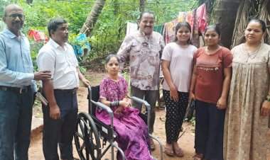उभादांड्यातील दिव्यांग भगिनीला व्हीलचेअर प्रदान.....साईकृपा संस्थेचा सामाजिक बांधिलकीचा आदर्श उपक्रम