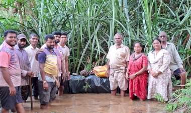 तुळस-काजरमळी येथे ‘पाणी अडवा, पाणी जिरवा’ उपक्रम......नागरिकांचे बंधारा बांधण्यासाठी श्रमदान  काजरमळी वाडीत तीन बंधारे पूर्ण...