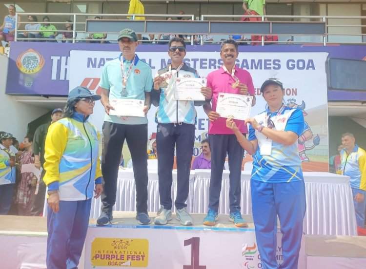 सुपर नॅशनल मास्टर्स गेम्स ॲथलेटिक्स स्पर्धेत चारुदत्त शेणईची उत्कृष्ट कामगिरी.