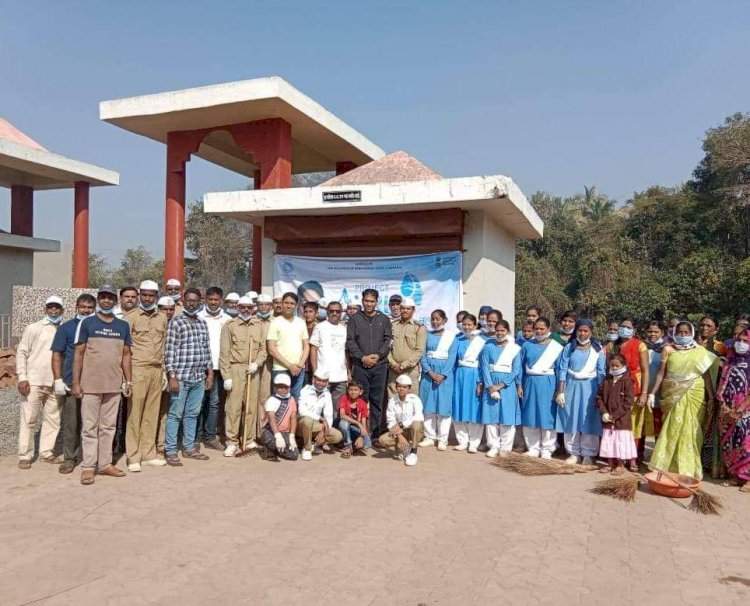 कणकवली गणपती साना येथे स्वच्छ जल स्वच्छ मन प्रोजेक्ट अमृत कार्यक्रमांतर्गत राबविली स्वछता मोहीम.