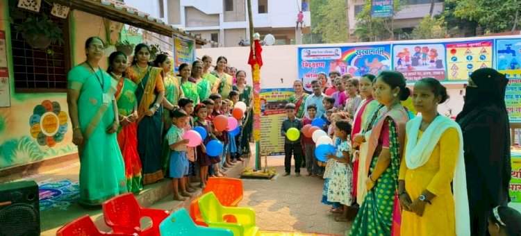 कुडाळ कुंभारवाडा प्रशालेत अभुतपूर्व शाळा पूर्वतयारी मेळावा उत्साहात संपन्न.