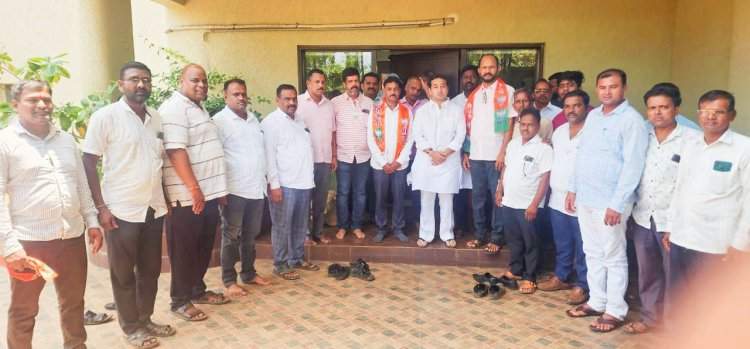 उध्दव बाळासाहेब ठाकरे पक्षाचे बीडवाडी माजी विभाग प्रमुख दिलीप उर्फ दादा भोगले यांचा भाजपात प्रवेश.