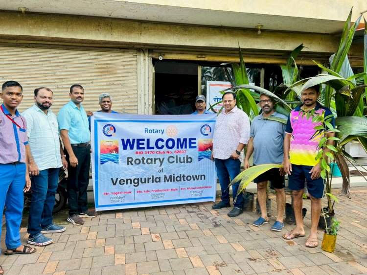 रोटरी क्लब ऑफ वेंगुर्ला मिडटाउनच्या वतीने प्रगतशील शेतकऱ्यांना वृक्ष वाटप.