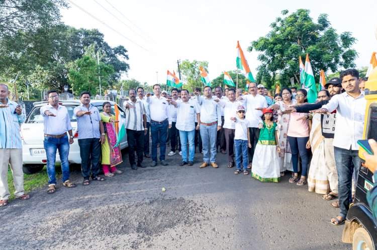 वेंगुर्ला येथे ‘हर घर तिरंगा’ अभियानांतर्गत तिरंगा मोटारसायकल रॅली संपन्‍न.