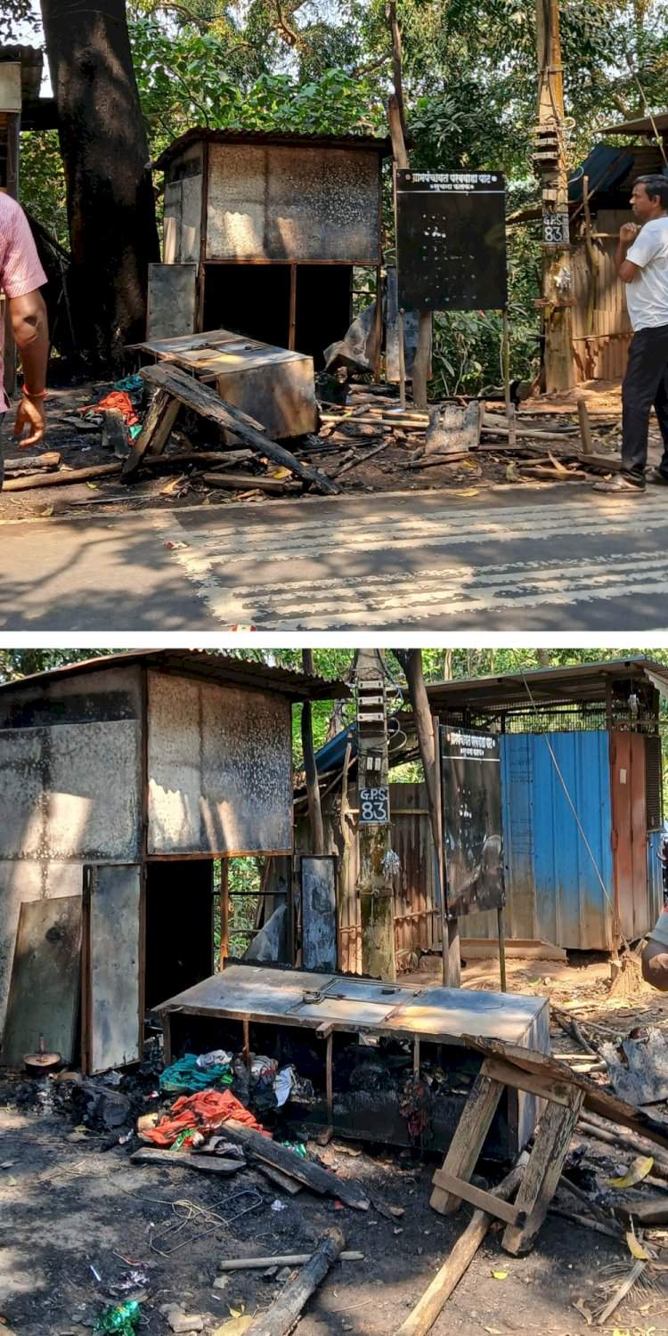 पाट तिठ्यावरील दोन दुकाने आगीत बेचिराख