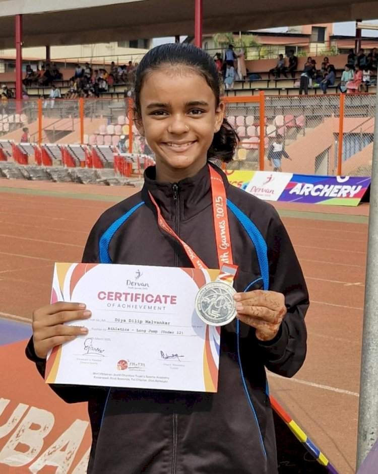 राज्यस्तरीय मैदानी स्पर्धेत वेंगुर्ला हायस्कूलच्या दिया मालवणकरचे यश