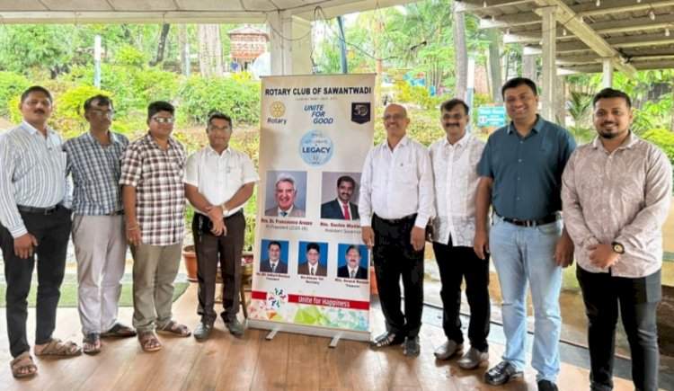 रोटरी क्लब सावंतवाडीची नवीन कार्यकारिणी जाहीर......अध्यक्षपदी ॲड. सिद्धार्थ भांबूरे