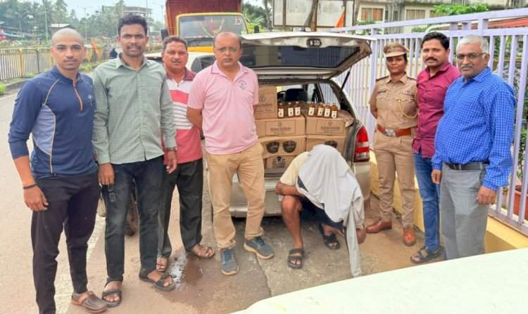 बेकायदा दारू वाहतूक केल्याप्रकरणी होडावडा येथील एक ताब्यात