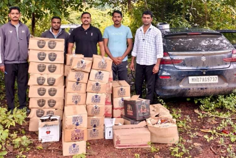 गोवा बनावटीची दारू वाहतूक प्रकरणी दोघांना अटक