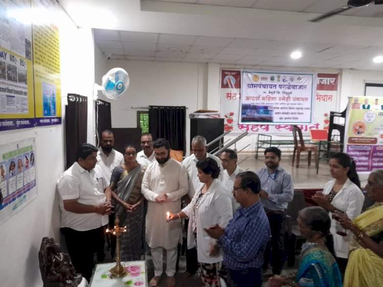 परुळेबाजार येथे नेत्र तपासणी आणि मोफत आरोग्य शिबिर संपन्न.