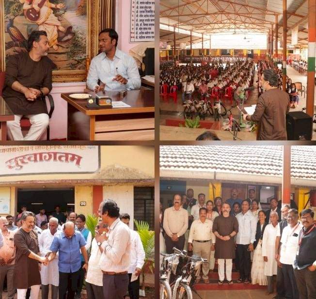 कसाल हायस्कूलच्या १०० विद्यार्थ्यांना निलेश राणेंच्या हस्ते सायकल वाटप